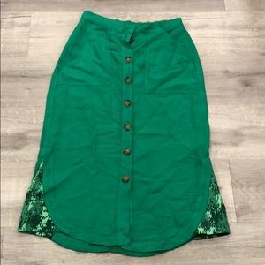 9-H15 STCL | Button Down MIDI Skirt